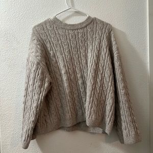 Cream knit sweater. Size medium.